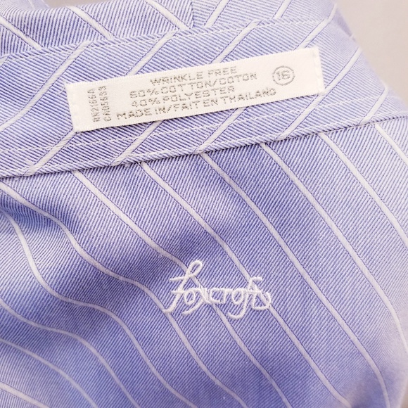 FOXCROFT Button Down Pinstriped Wrinkle Free - Picture 8 of 8